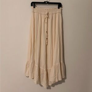 Aerie Boho Tiered Midi Maxi High Waist Festival Skirt with Western Ruffle Hem
